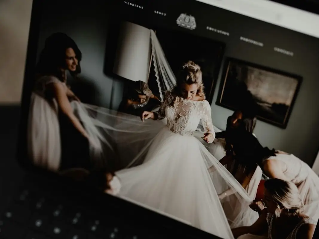 Legit wedding competition website displayed on a laptop screen